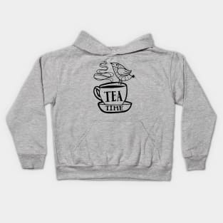 Tea Time Cute Tea Cup Teatime Lover Gift Kids Hoodie